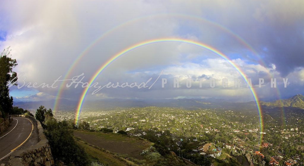 Brent Haywood Double Rainbow from Mt. Helix